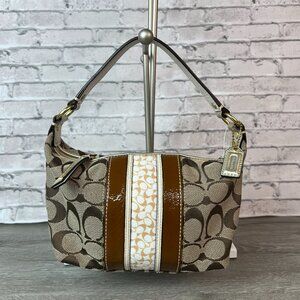 Coach Multicolor Stripe Canvas Mini Bag No. L053-1884
